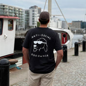 Vintage Black T-shirt - Anti-Social Dog Owner