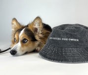 Black Denim Bucket Hat - Anti-Social Dog Owner