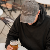 Black Denim Cap - Barks & Beer Make All Problems Disappear