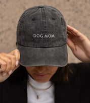 Black Denim Cap - Dog Mom