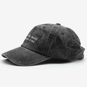 Black Denim Cap - Dogs & Wine Make Everything Fine