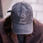 Black Denim Cap - Logo "Dogs. Because People Suck"