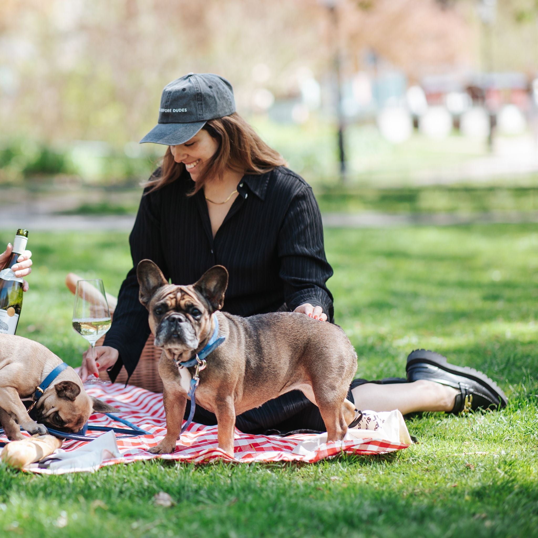 Black Denim Cap - Dogs Before Dudes