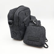 Black Denim Dog Walking Bag - Crossbody