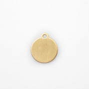 Engraved Dog Tag - Brass Circle