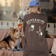 Brown Long Sleeve - Dogs & Wine Make Everything Fine