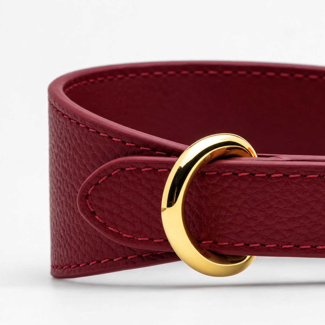Burgundy Dog Collar Wide