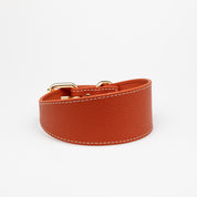 Cognac Dog Collar Wide