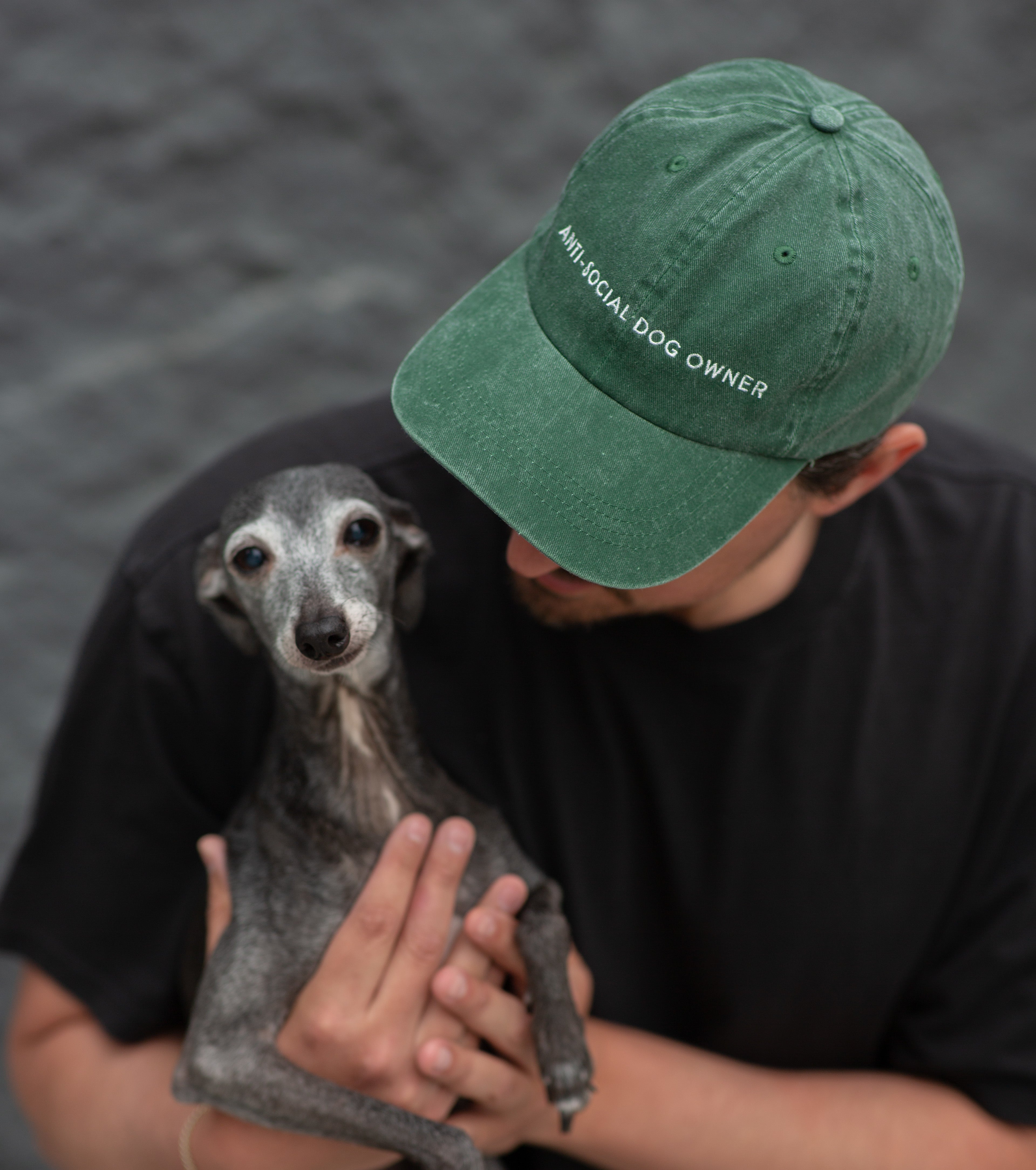Green Denim Cap - Anti-Social Dog Owner