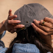Grey Denim Cap - Hot Dog