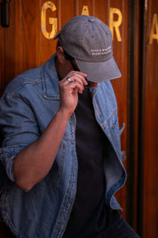 Grey Denim Cap - Dogs & Wine Make Everything Fine