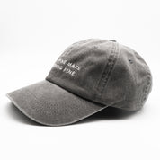 Grey Denim Cap - Dogs & Wine Make Everything Fine