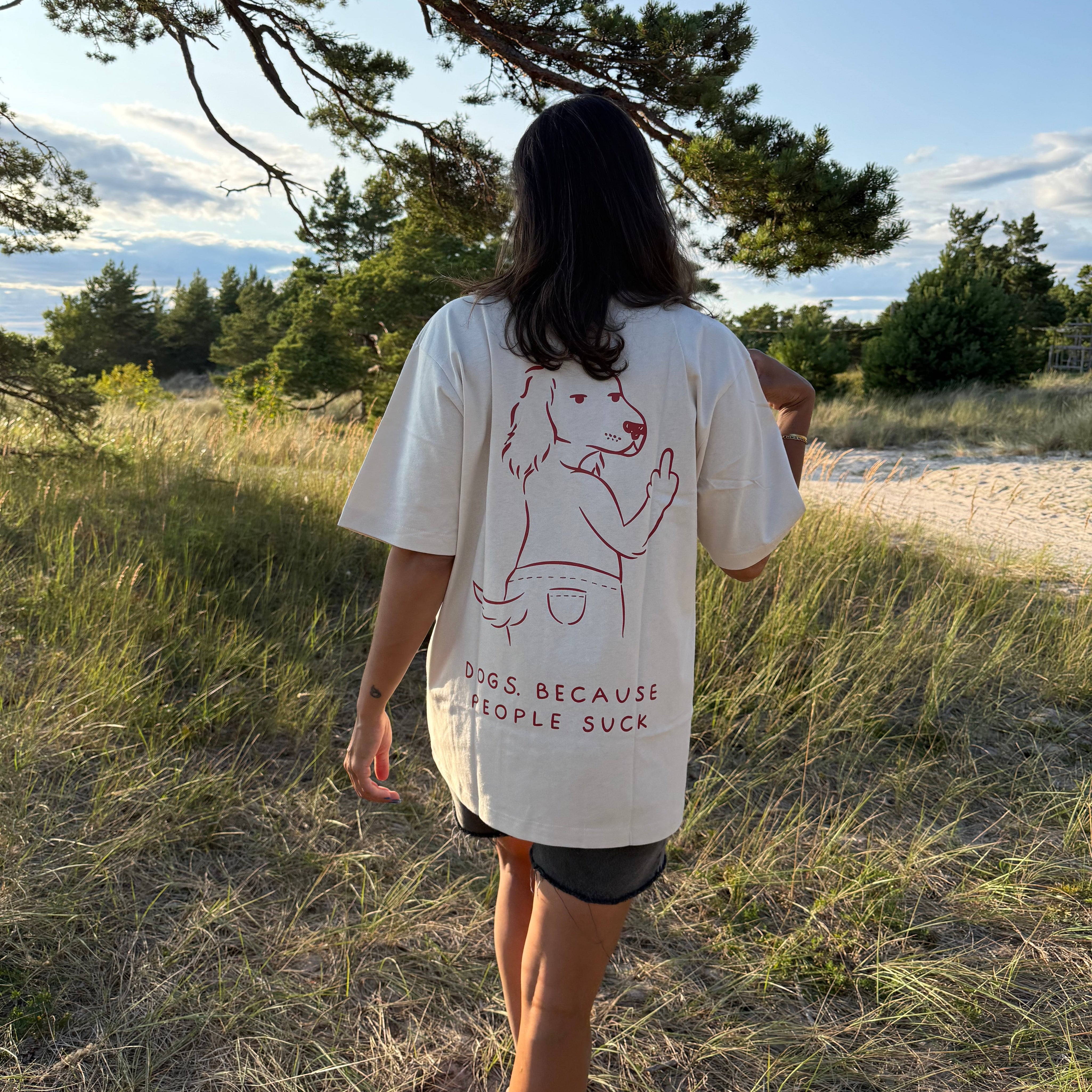 Off-White T-shirt - Dogs. Because People Suck
