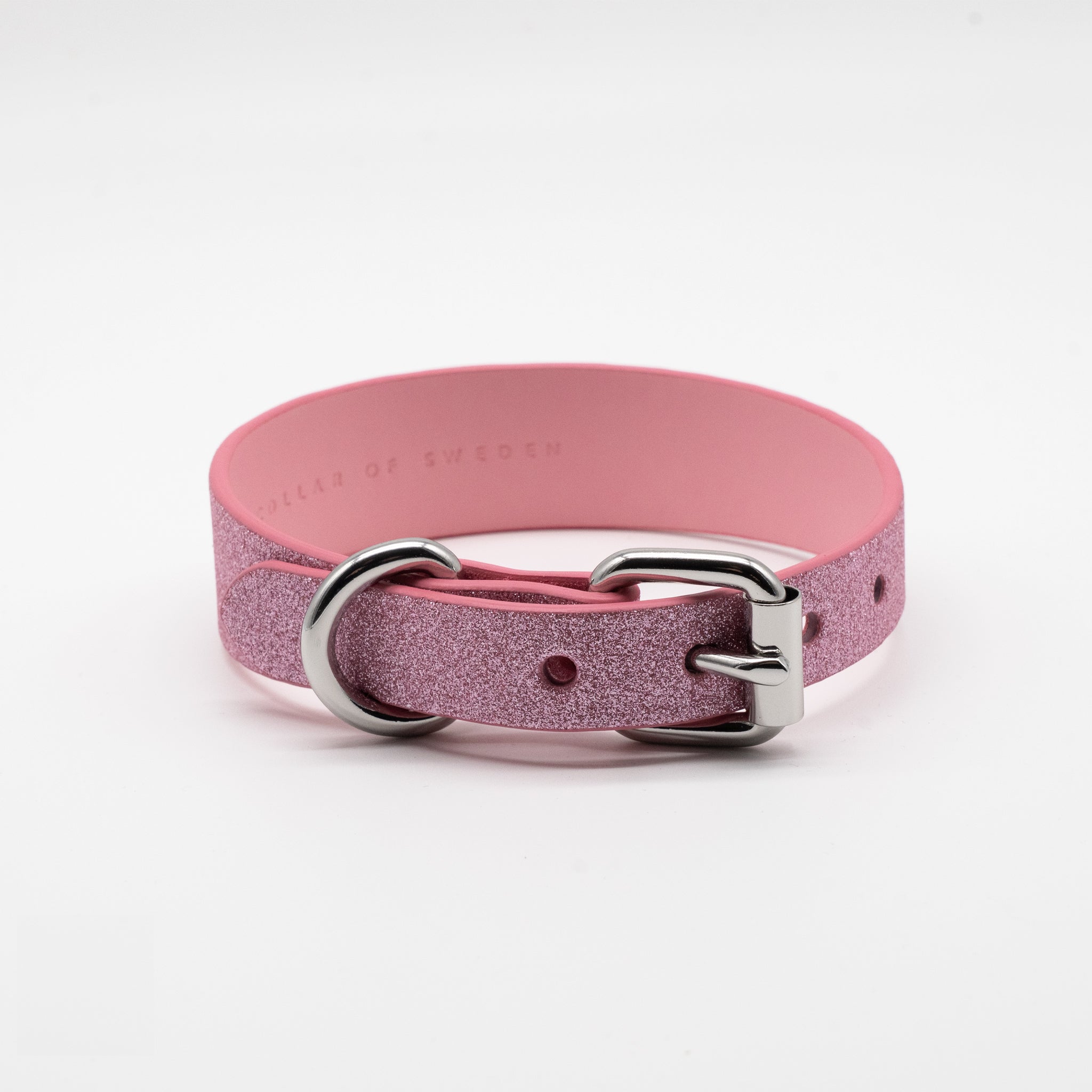 Pink Glitter Dog Collar Thin