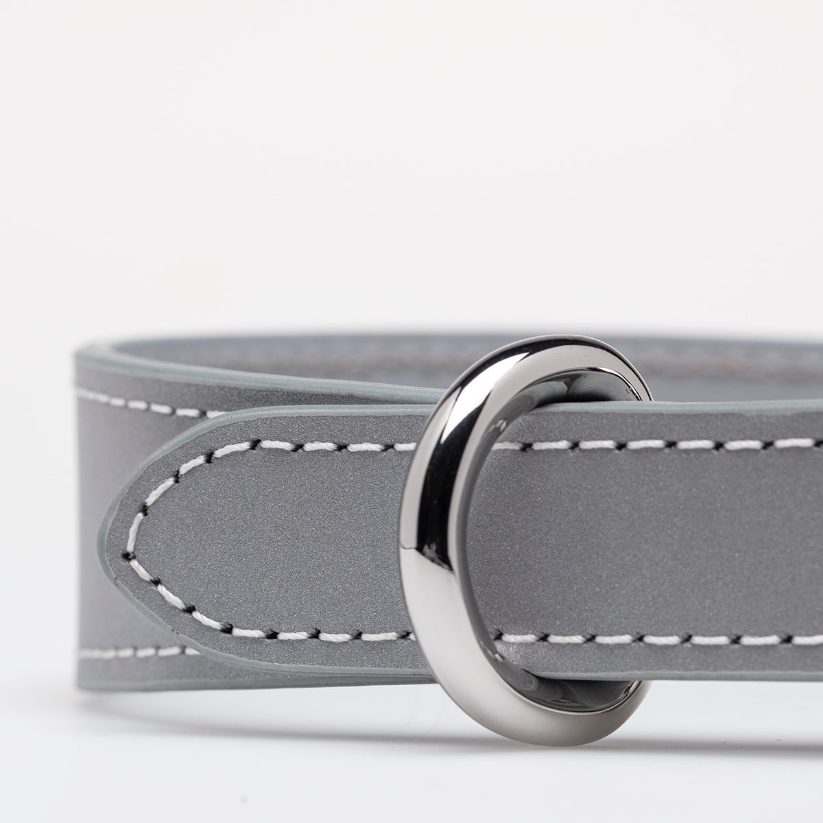 Reflective Silver Dog Collar Thin