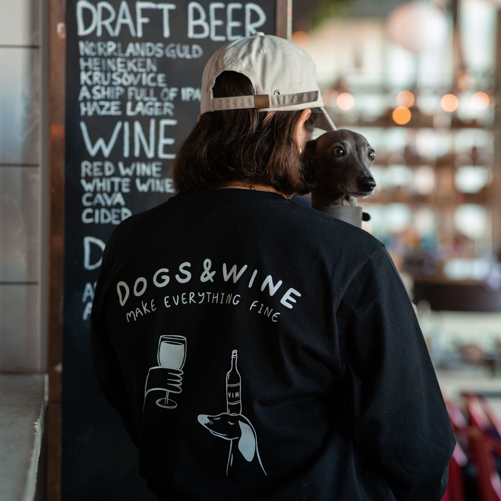 Black Long Sleeve - Dogs & Wine Make Everything Fine